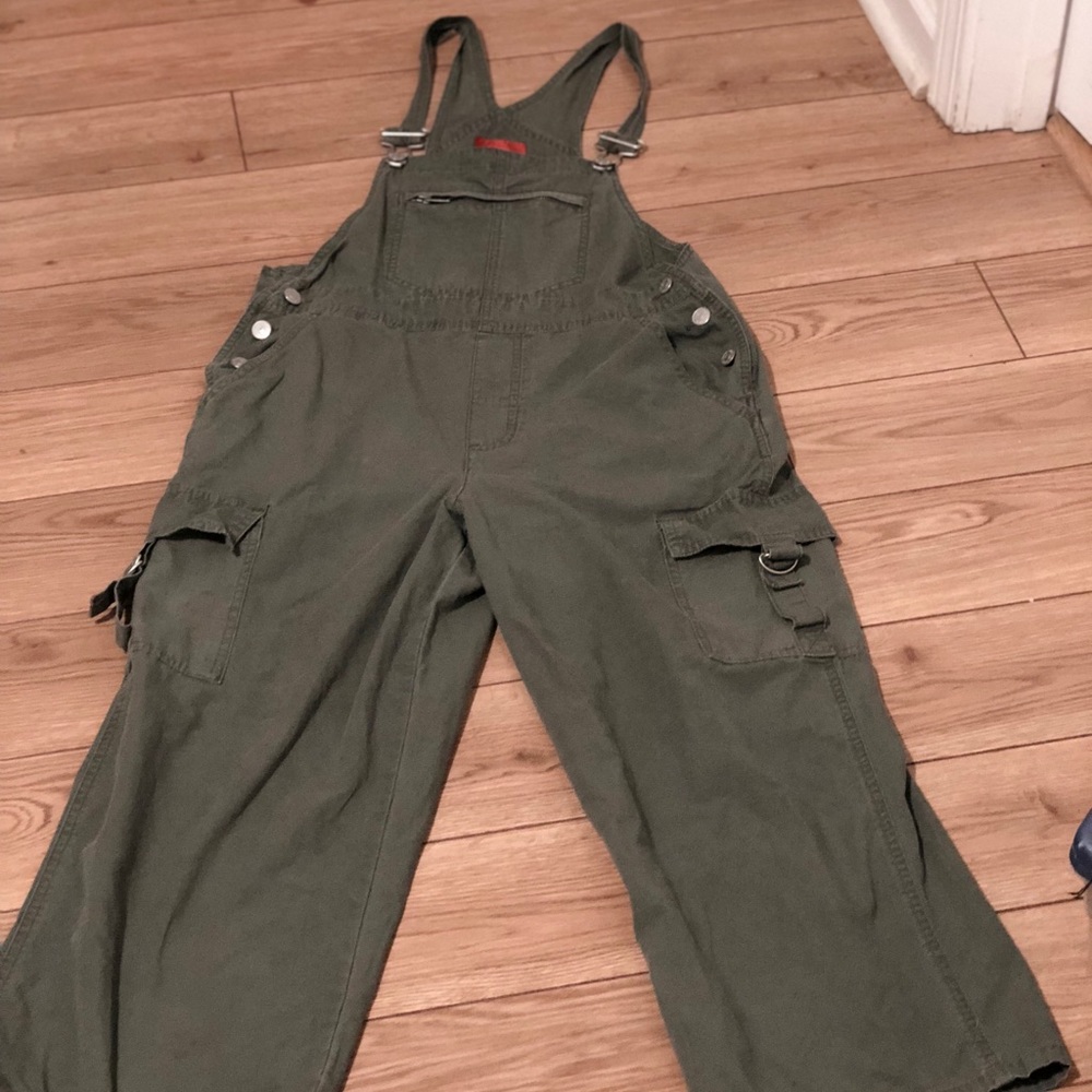 Gloria Vanderbilt Army Green Overalls